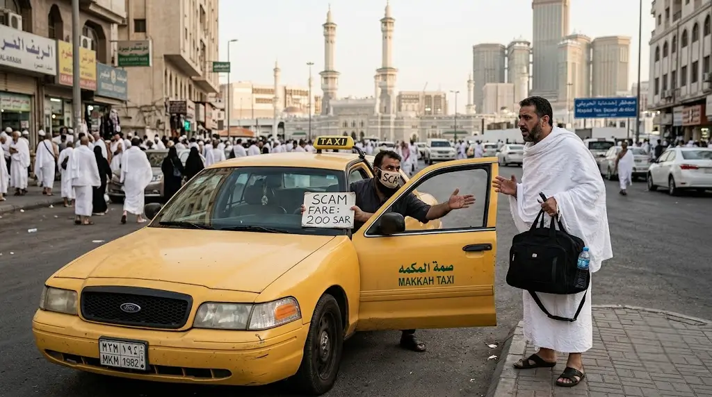 Umrah Taxi Scam and Precaution to avoid it - Taqwa Tours Help Guide