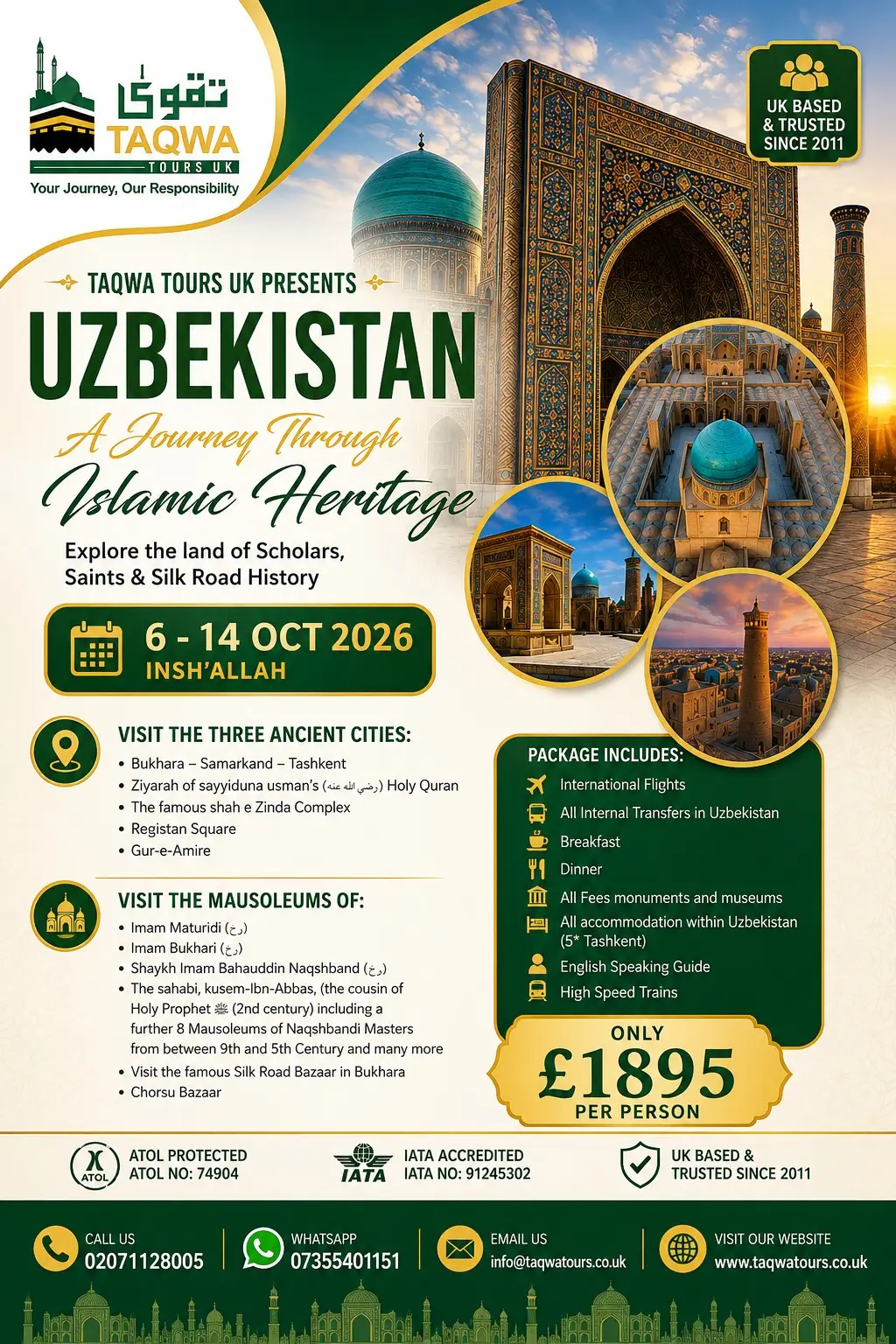 Uzbekistan group package in october by Taqwa Tours